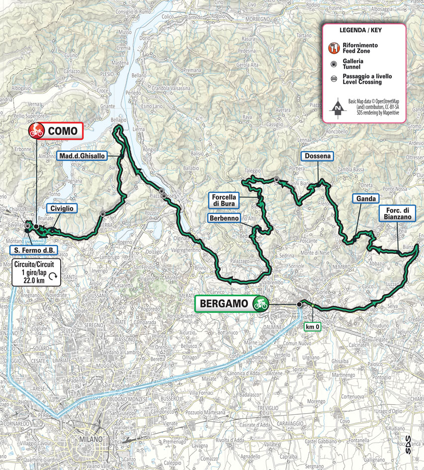 Planimetria/Map Il Lombardia 2022